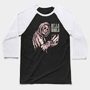 Hello World Skull form Baseball T-Shirt